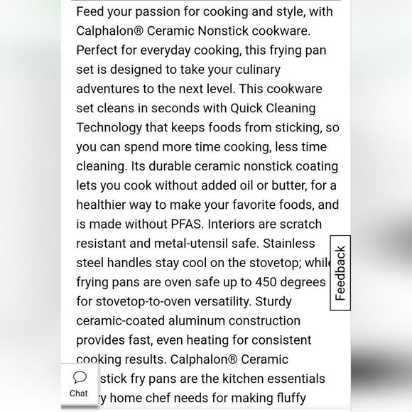 Calphalon Ceramic Non-Stick 8 & 10" Fry Pan Set- Silver Ash - Picture 7 of 13